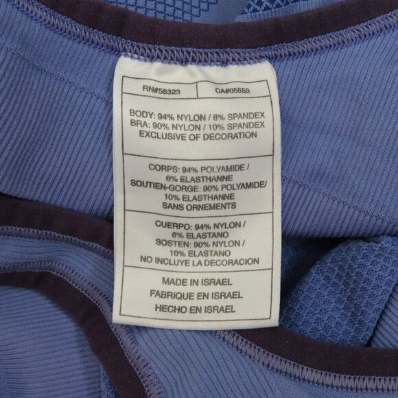 Nike Women Medium Tank Top Dri Fit Racerback Built In Bra Purple Blue Athletic - Picture 8 of 11